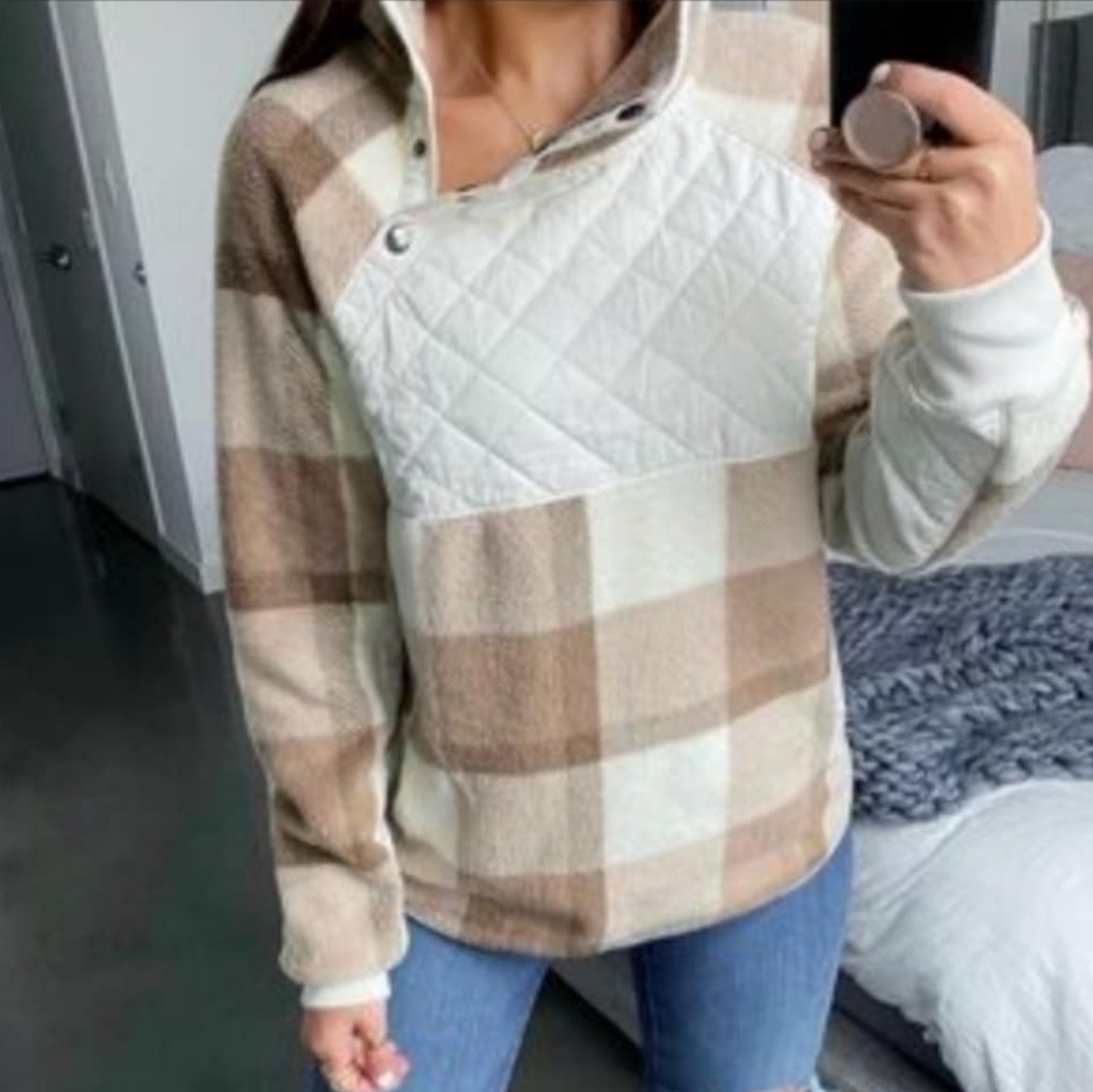Pink Lily Waffle Knit Turtle Neck Pullover Sweater